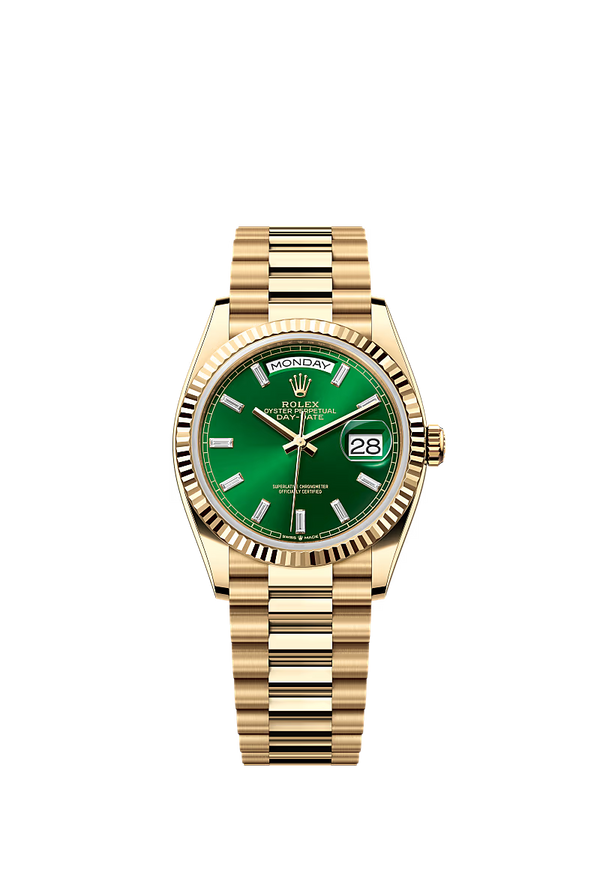 Rolex Day-Date (40mm) 228206 Groen wijzerplaat Goud 2022