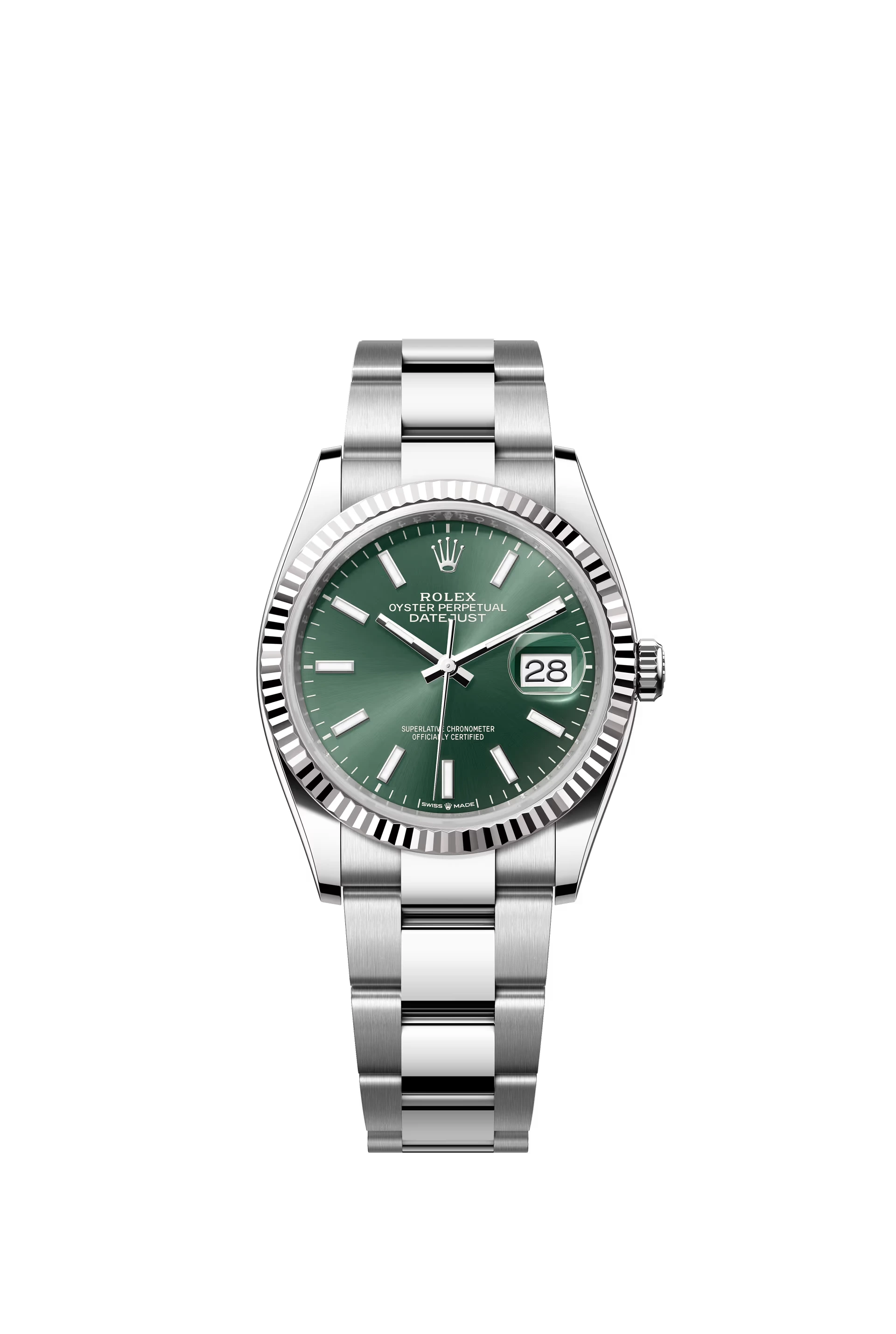 Rolex Datejust 126234 Diamond Palm Dial Groen Oyster 41mm Replica