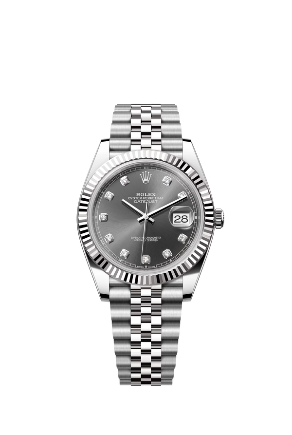 Rolex Datejust 126334 Dark Rhodium Diamond Dial Jubilee Replica (41mm)