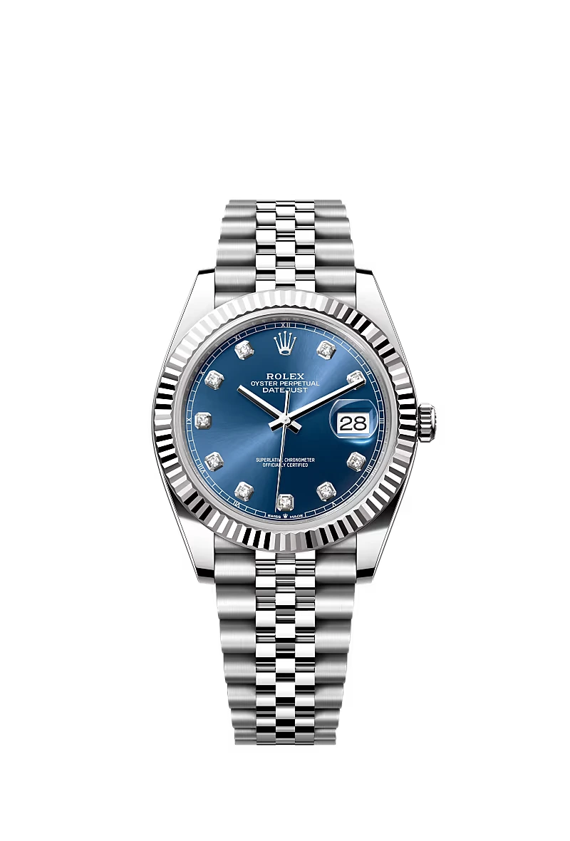 Heren Rolex Datejust 62 (41mm) 126334 (Jubilee band) Blauwe wijzerplaat Diamonds