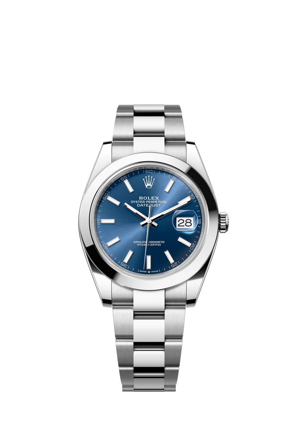 Mannen Rolex Datejust ll (41mm) Oyster band (Blauwe wijzerplaat) Replica