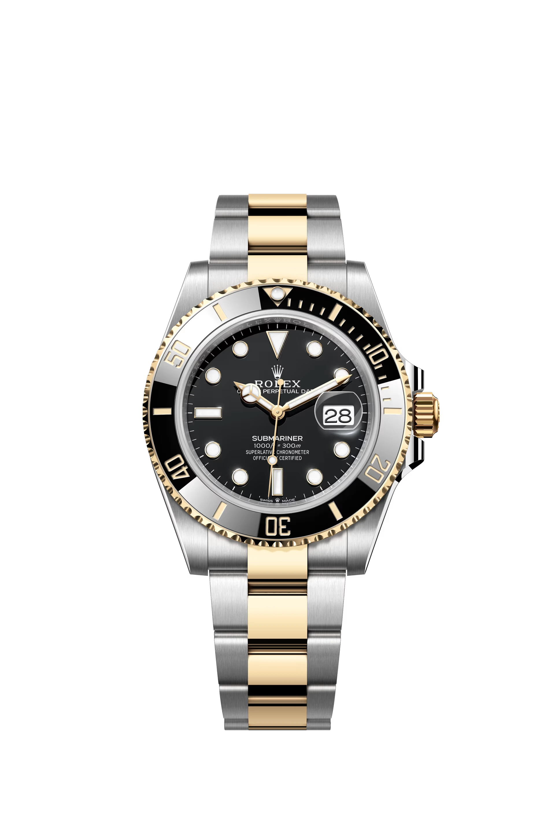 Replica Rolex Heren Submariner Oyster (41mm) 126610Z Zwart Goud