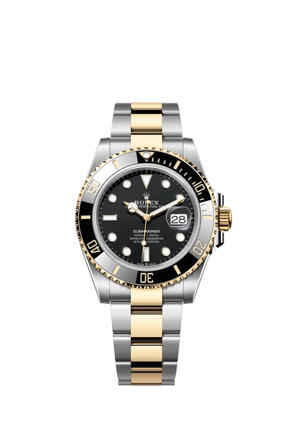 Replica Rolex Heren Submariner Oyster (41mm) 126610Z Zwart Goud