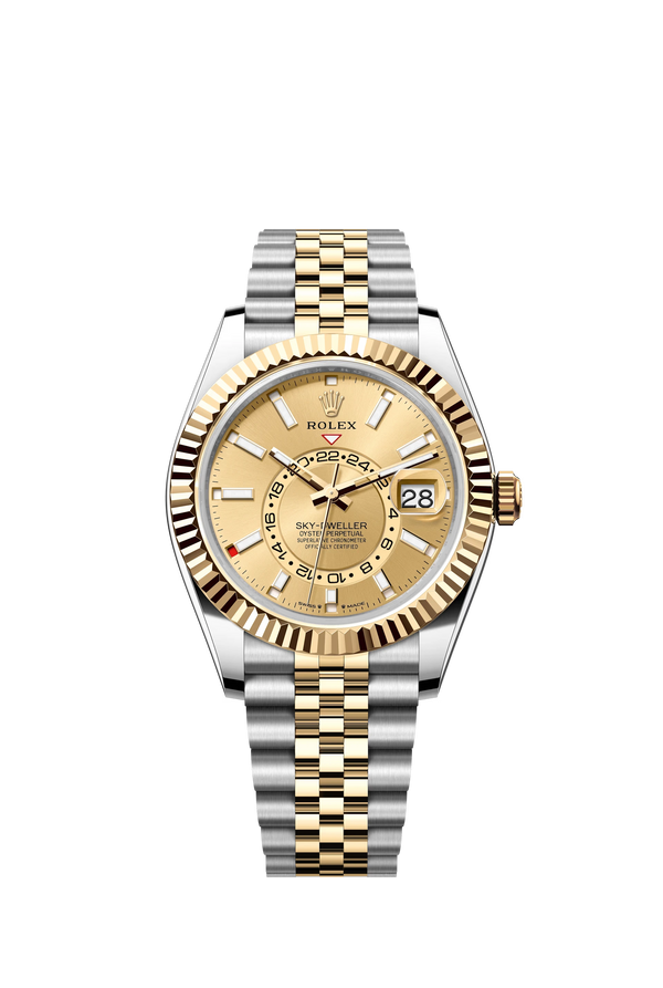 Replica Rolex Heren Sky-Dweller Jubilee (42mm) 336933 Goud