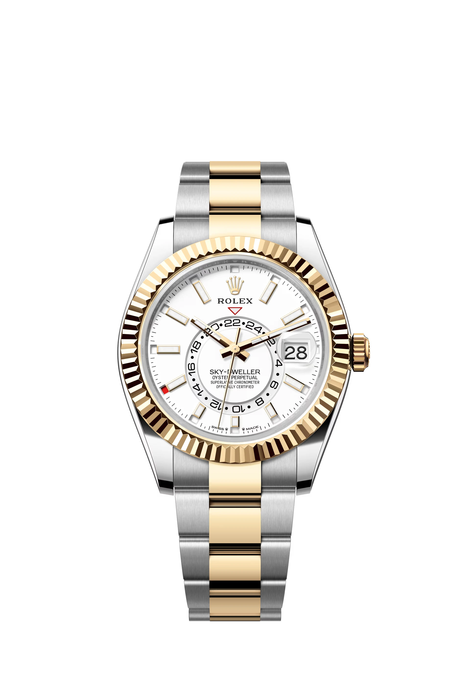 Replica Rolex Heren Sky-Dweller Oyster (42mm) 336933 Goud