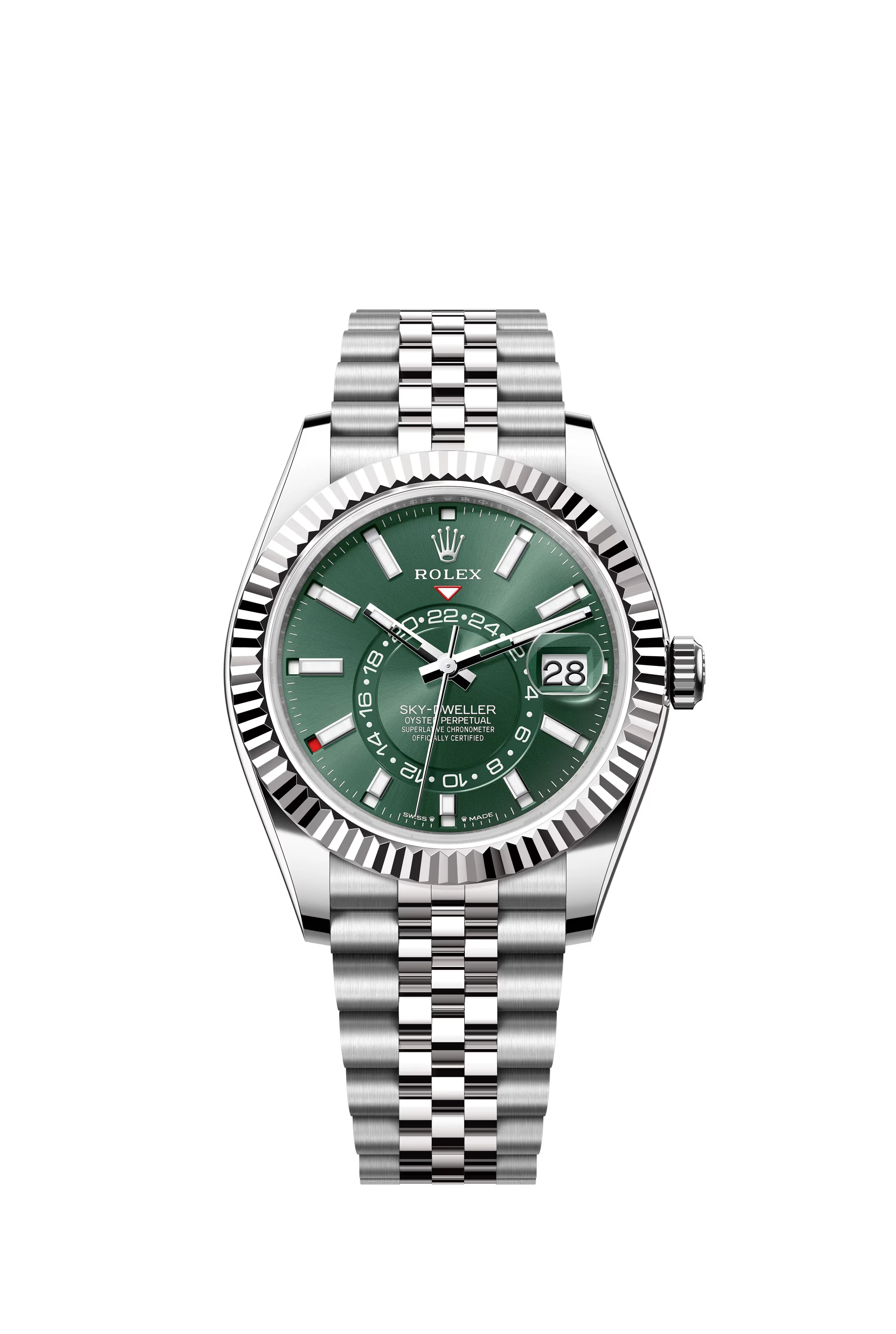 Replica Rolex Heren Sky-Dweller Jubilee (42mm) 336933 Green