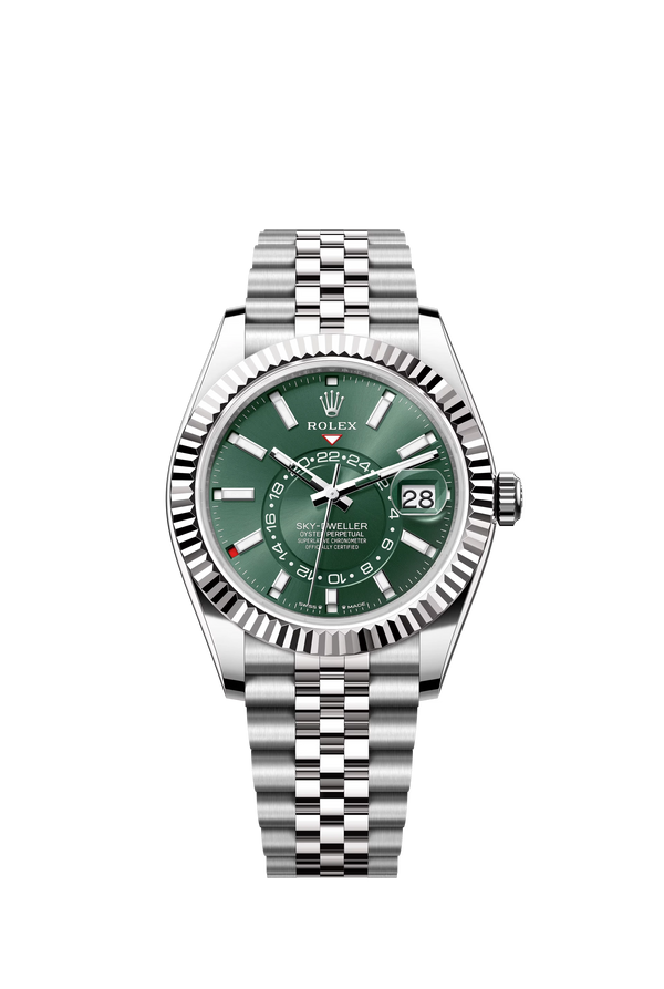 Replica Rolex Heren Sky-Dweller Jubilee (42mm) 336933 Green