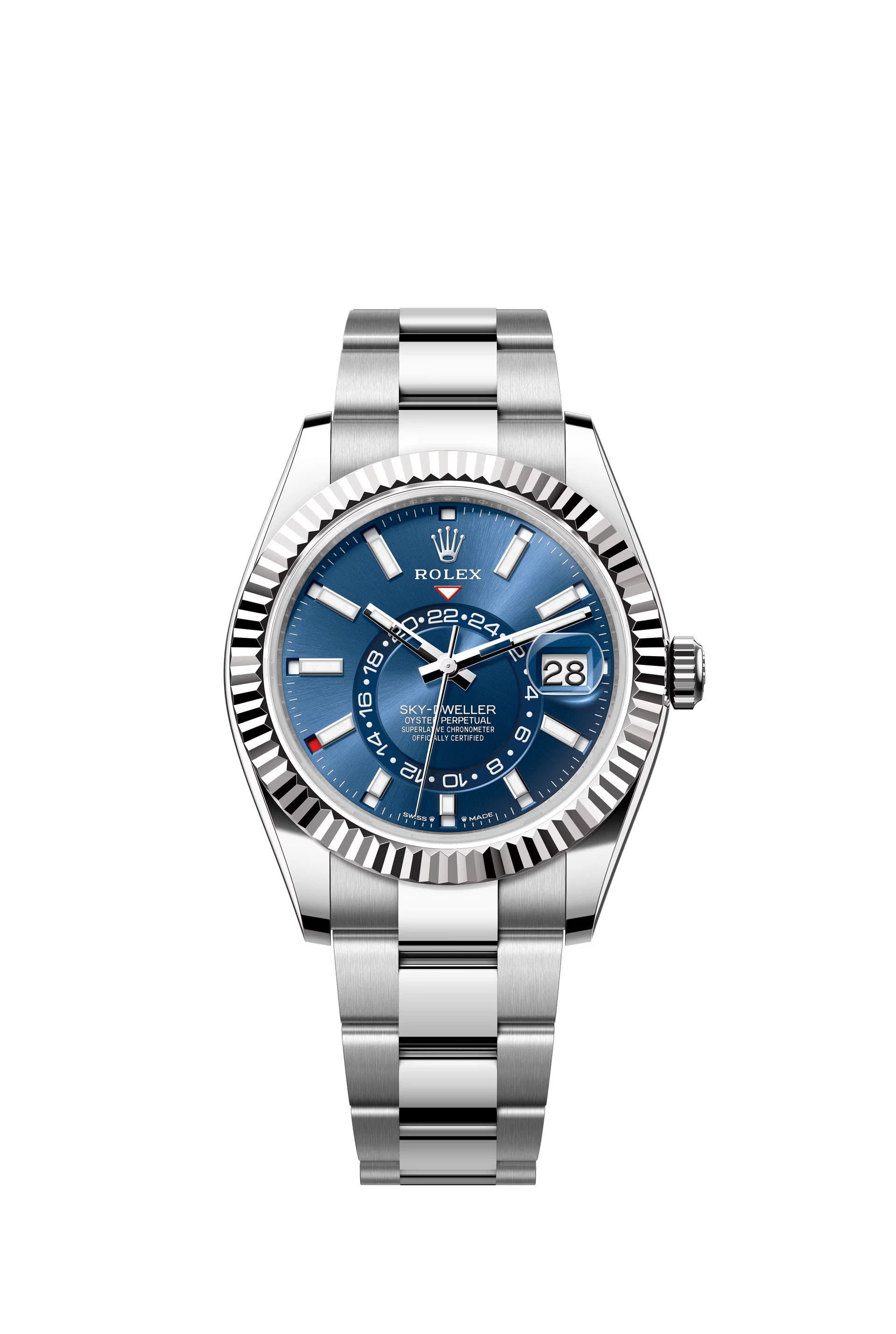 Replica Rolex Heren Sky-Dweller Oyster (42mm) 336934 Blauw