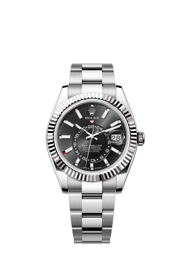 Replica Rolex Heren Sky-Dweller Oyster (42mm) 336934 Zwart