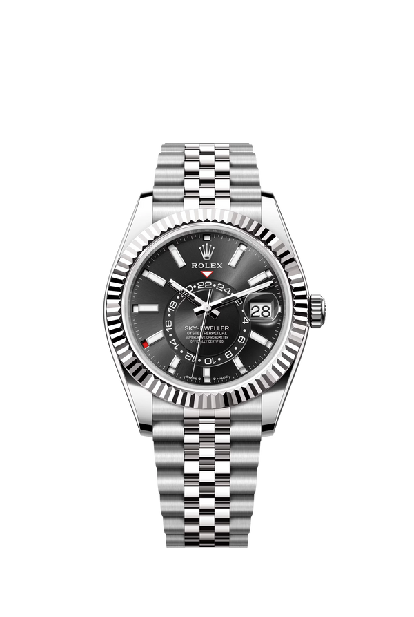 Replica Rolex Heren Sky-Dweller Jubilee (42mm) 336934 Zwart