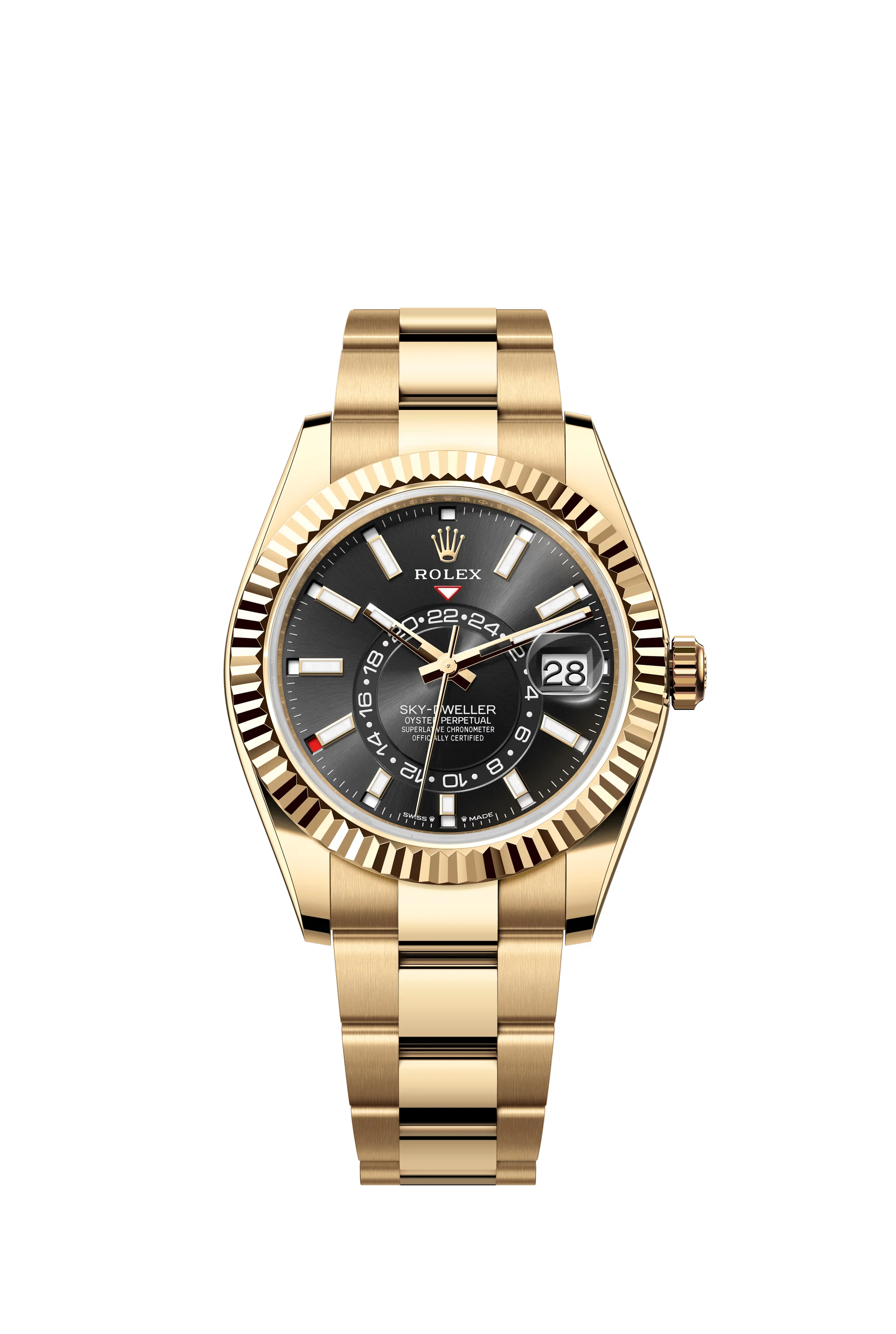 Replica Rolex Heren Sky-Dweller Oyster (42mm) Gold  336938