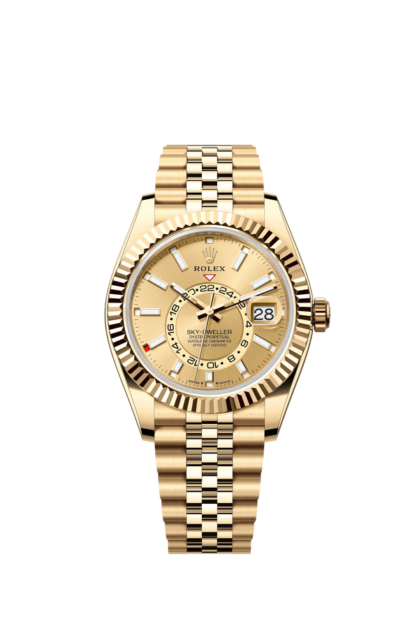 Replica Rolex Heren Sky-Dweller Jubilee (42mm) Gold  336938