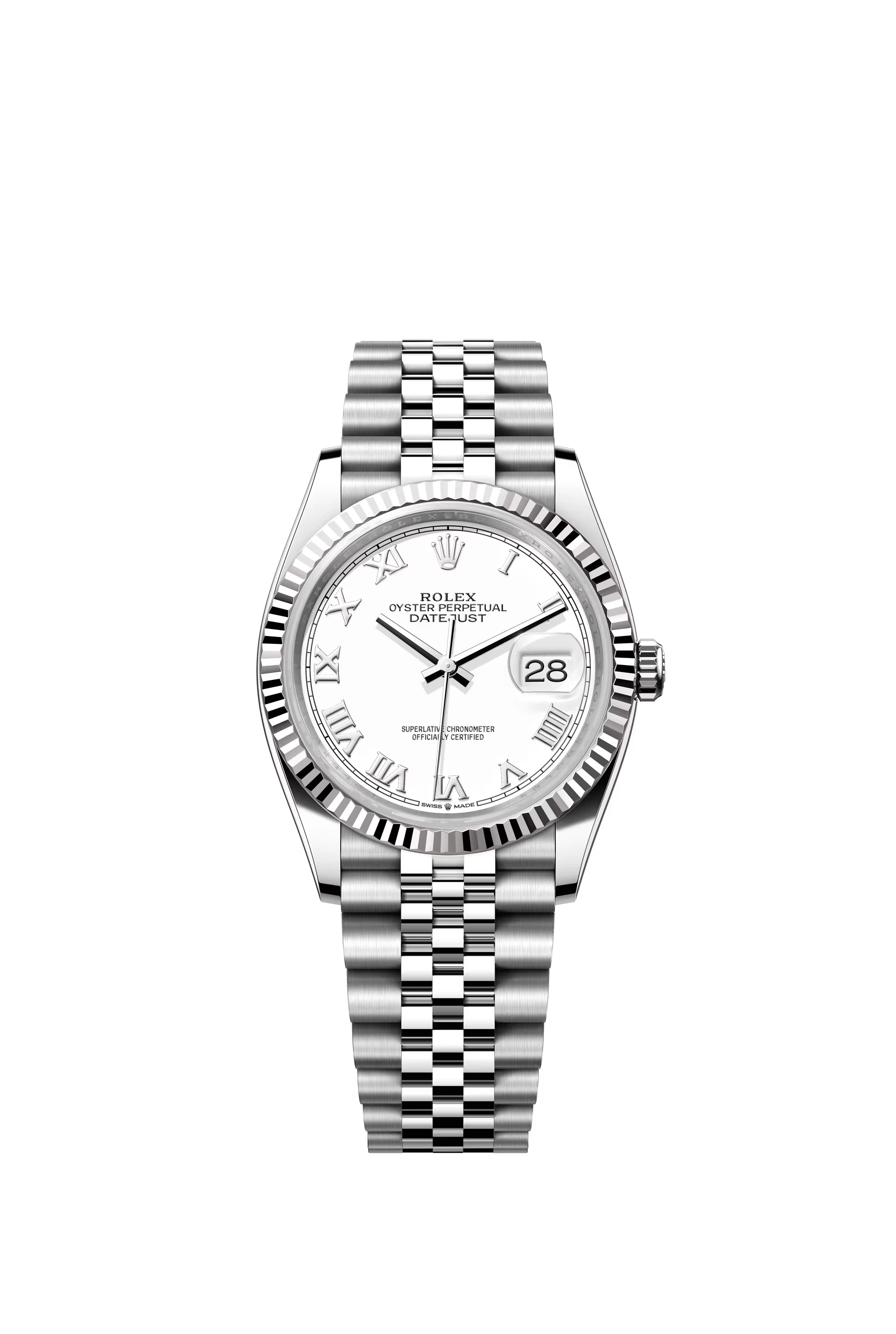 Mannen Rolex Datejust ll 15 (41mm) 126334 Oyster band White dial Replica